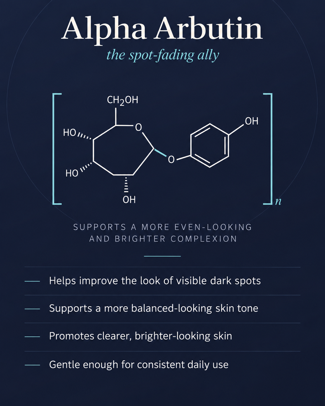 Alpha Arbutin ingredient science infographic