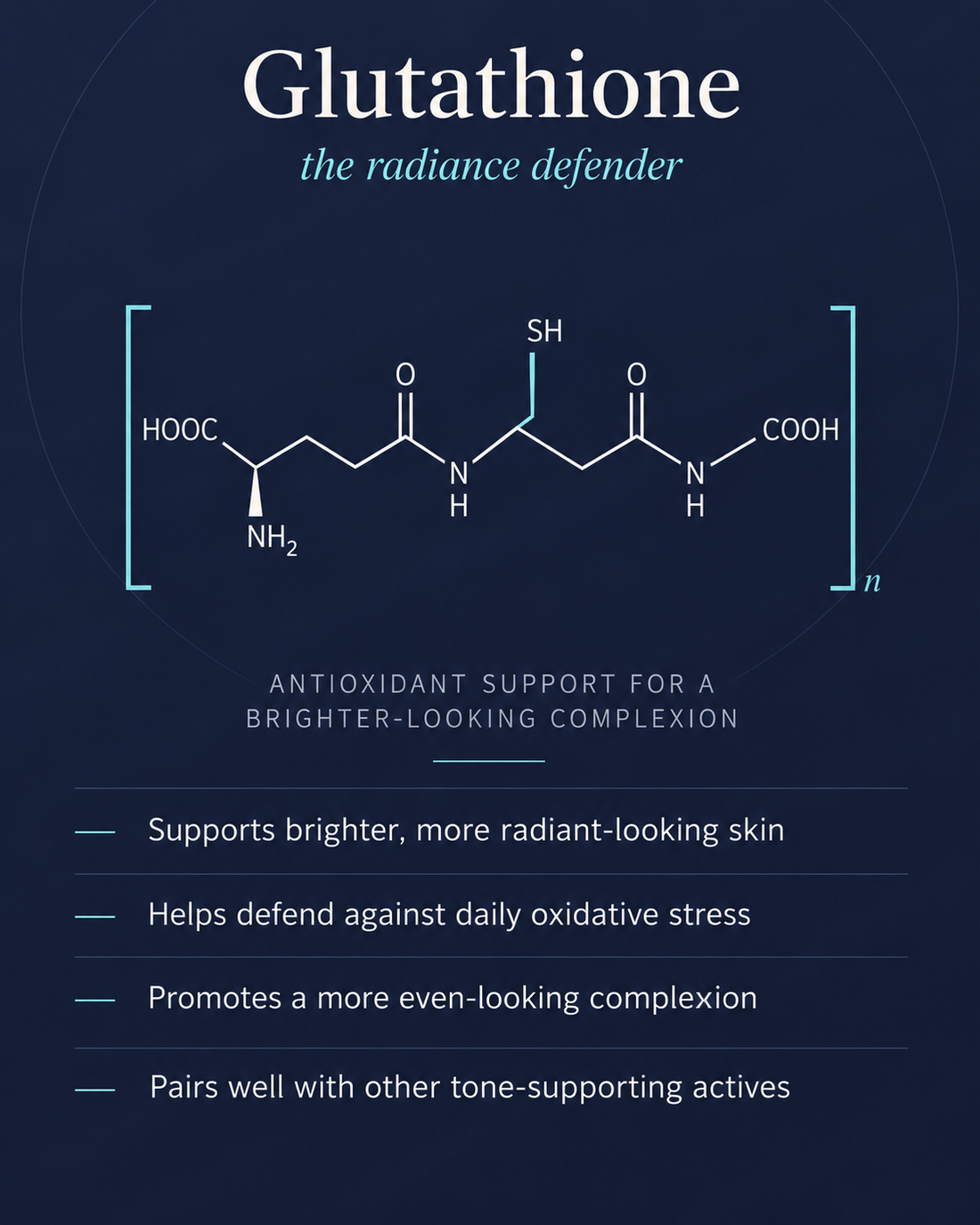 Glutathione ingredient science infographic